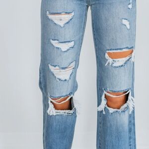 Distressed Light Blue Women's Jeans